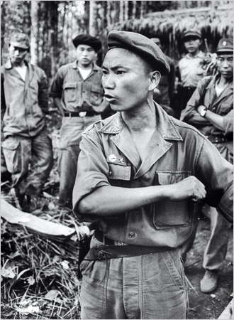 Vang Pao à la base de Pa Dong, au Laos, en 1961